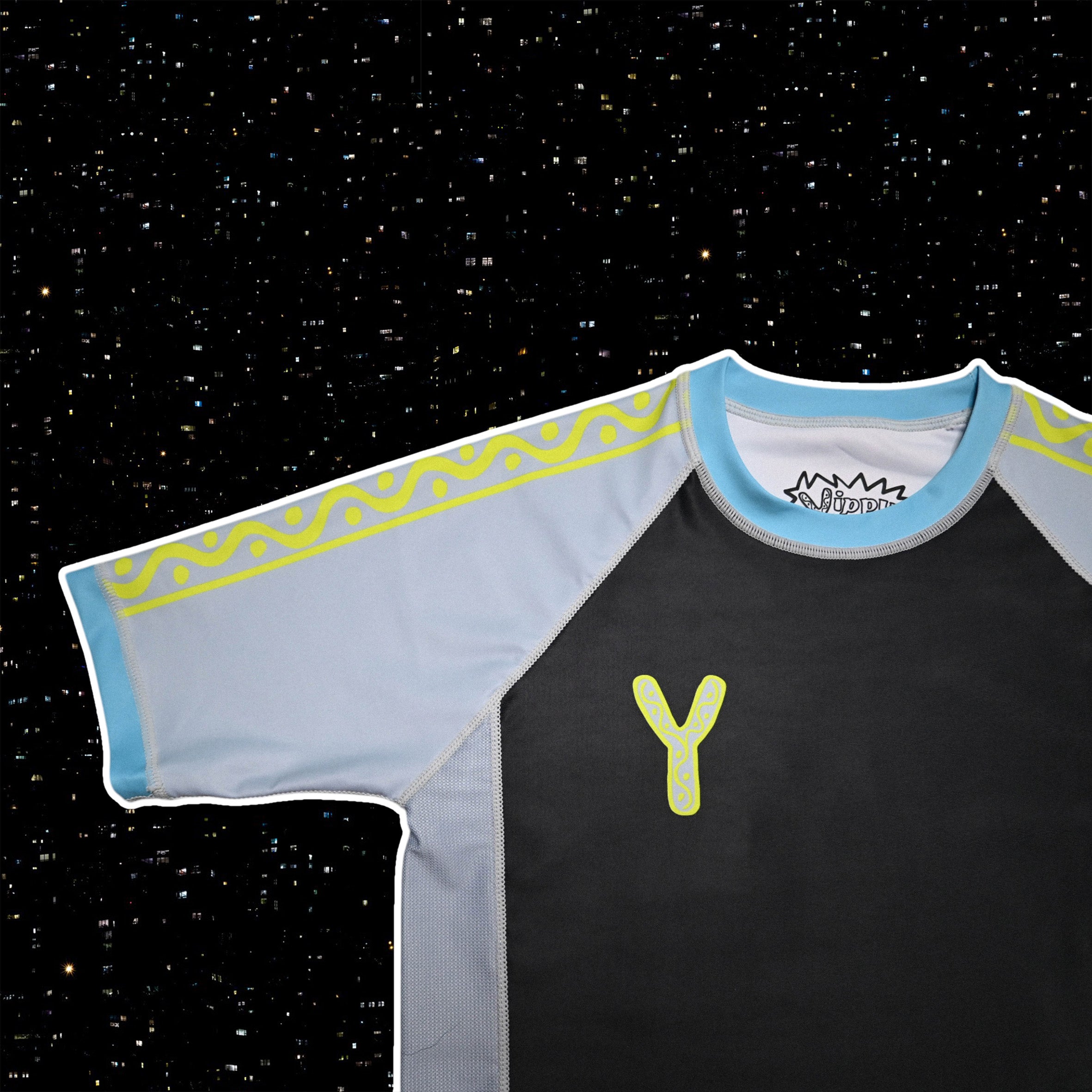 FLOWTEK™ Rash Guard - Grey & Blue