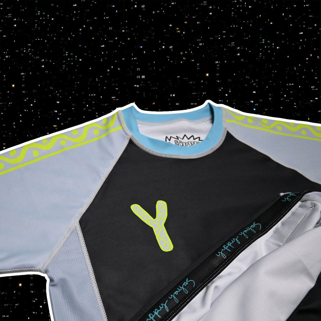 FLOWTEK™ Rash Guard - Grey & Blue