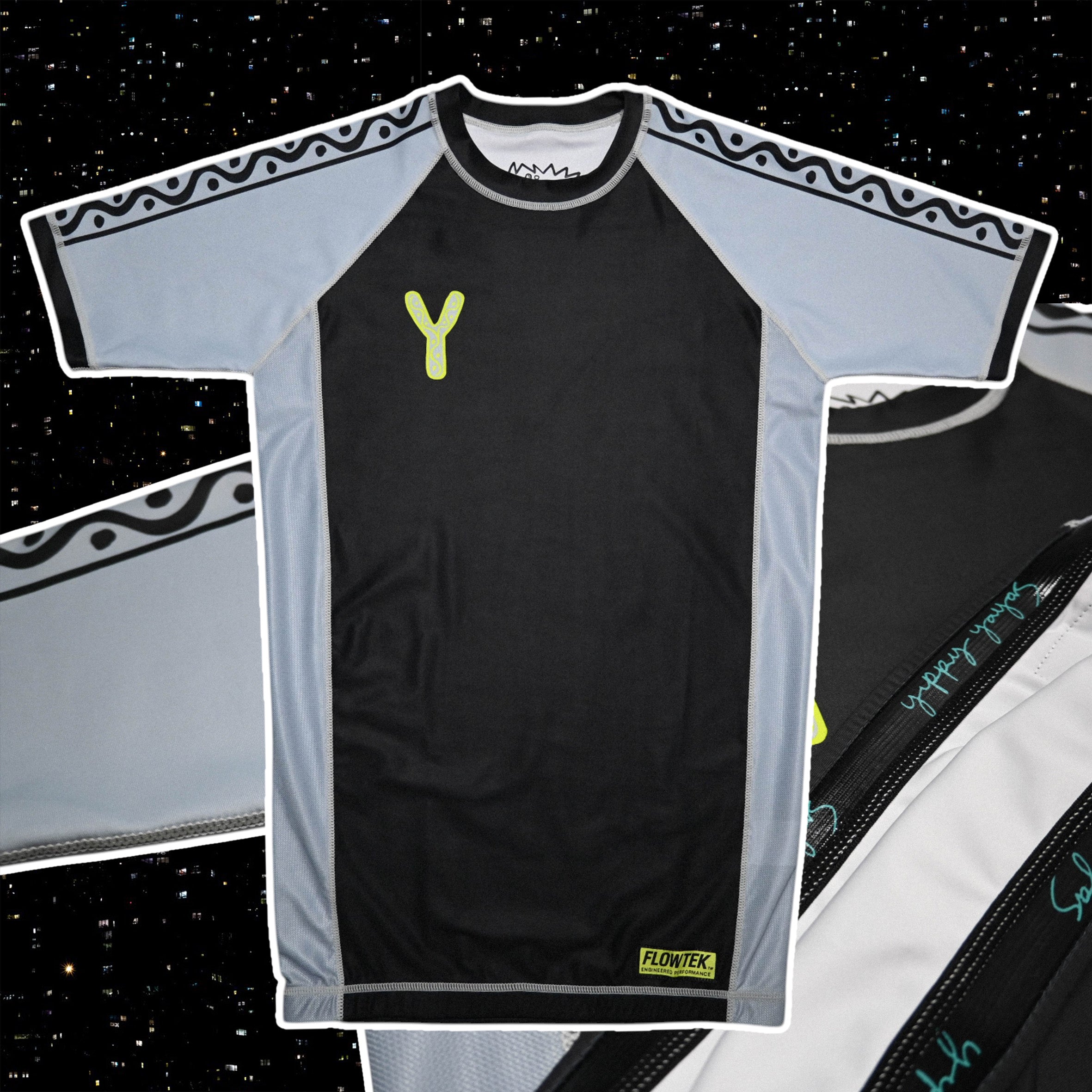 FLOWTEK™ Rash Guard - Black & Grey