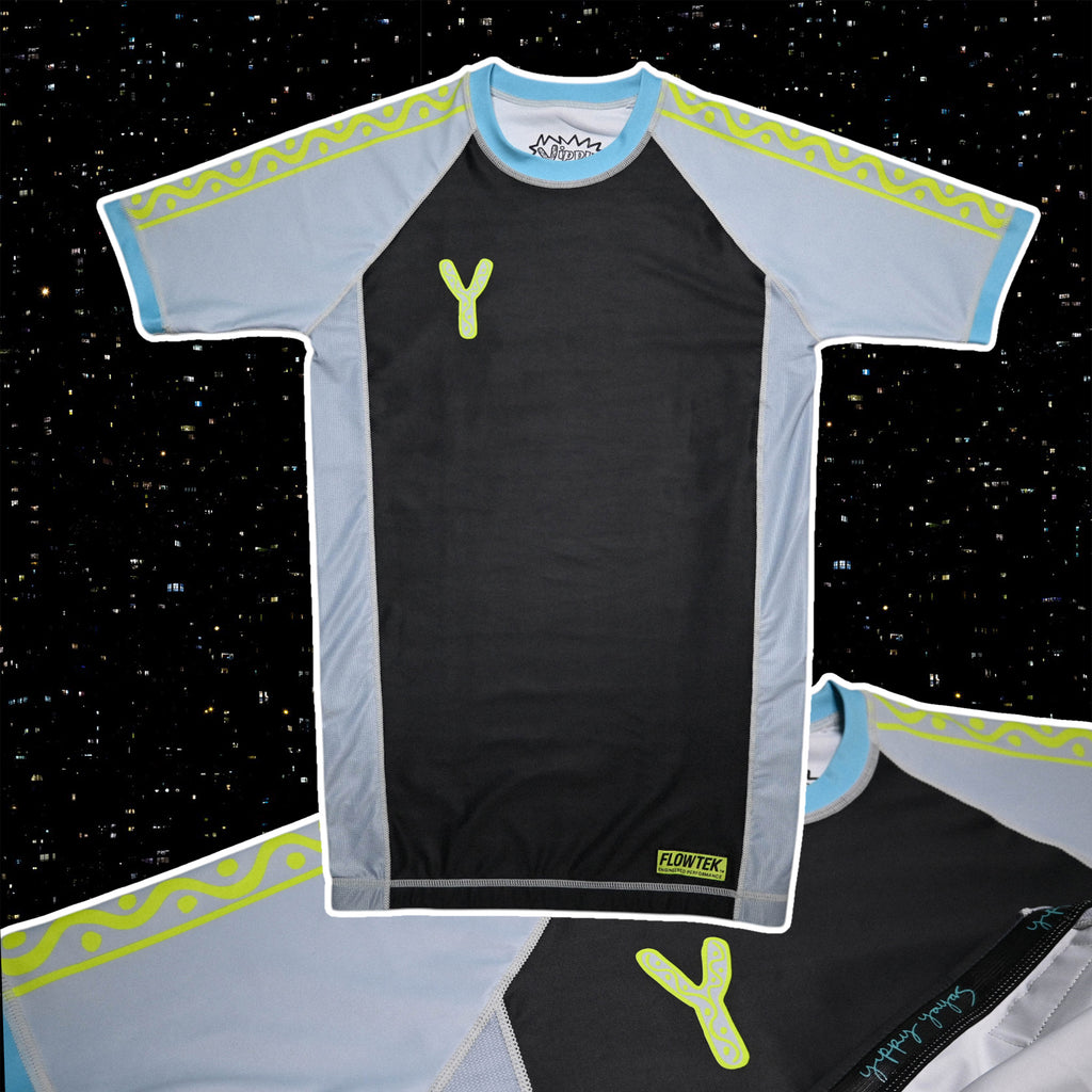 FLOWTEK™ Rash Guard - Grey & Blue