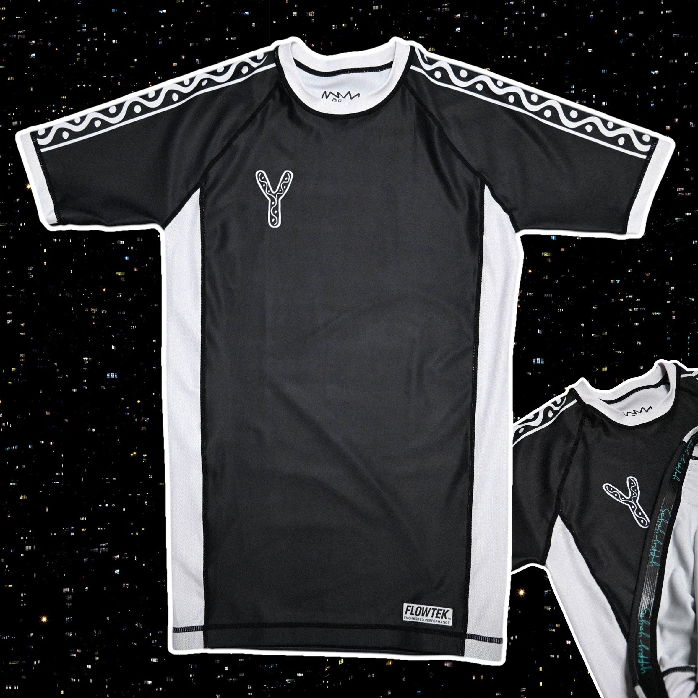 FLOWTEK™ Rash Guard - Black & White