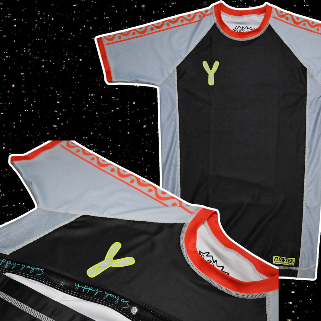 FLOWTEK™ Rash Guard - GREY & RED