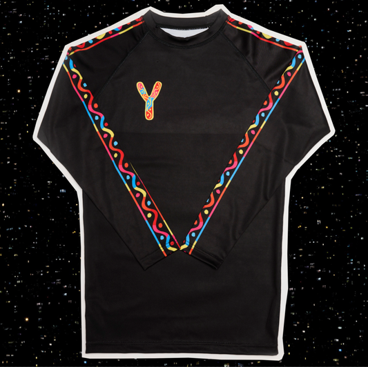 (SOLD OUT) Rash Guard-Classic-Black & Rainbow