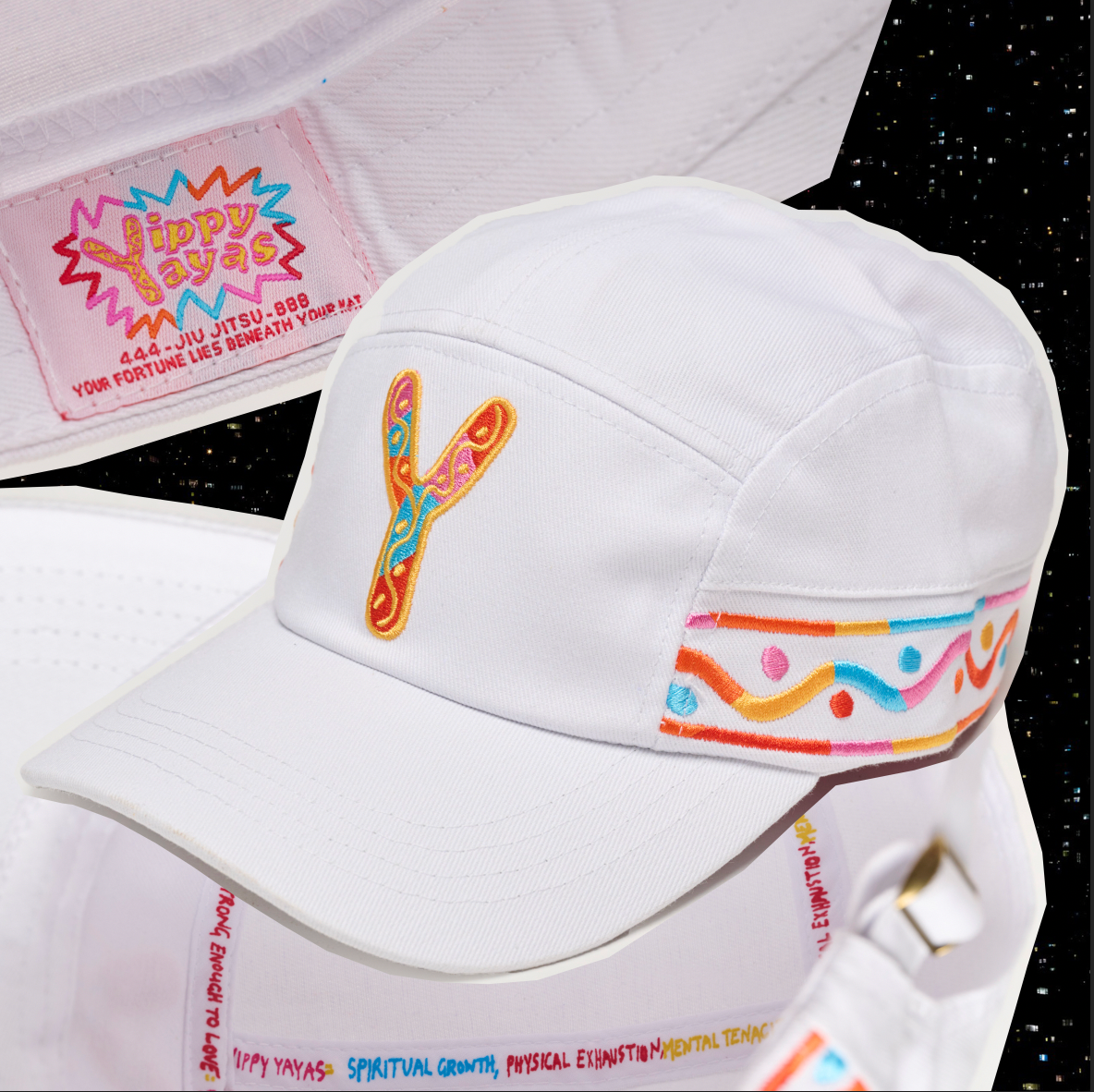 Rainbow Hat - White -