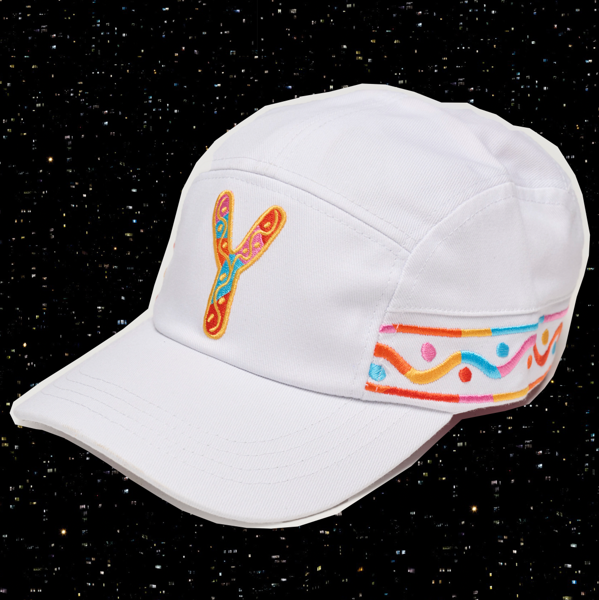 Rainbow Hat - White -